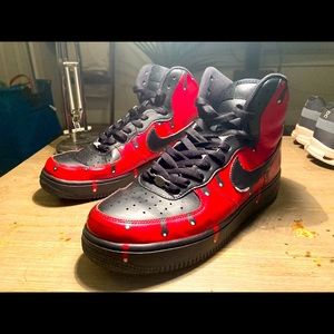 Custom Air Force 1's Red Drip